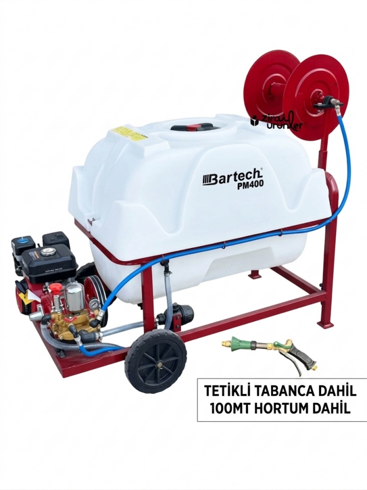 Bartech Pm400 İlaçlama Holder 100mt Hortum ve Tetikli Tabanca Dahil