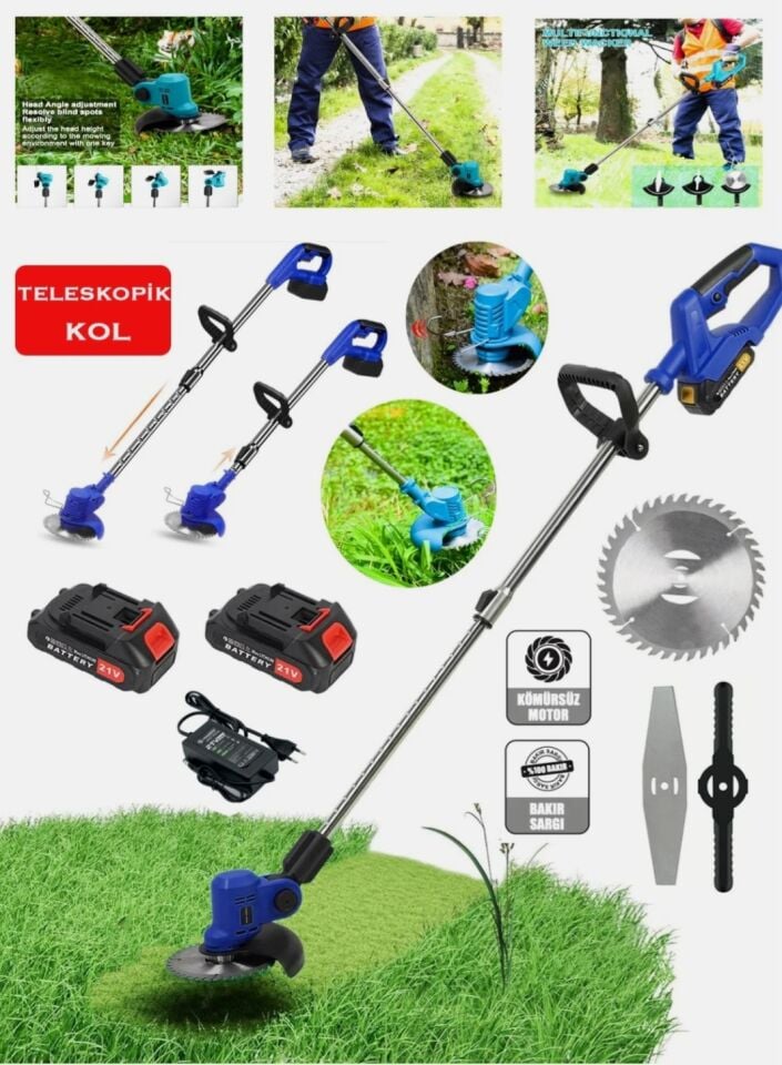 İbeltech pro Akülü Şarjlı Ot Biçme Tırpan Makinesi
