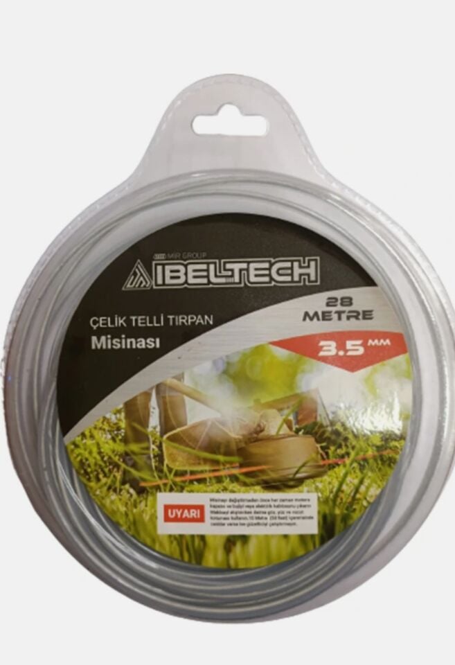 İbeltech 3.5mm 28 Metre Çelik Telli Tırpan Misinası