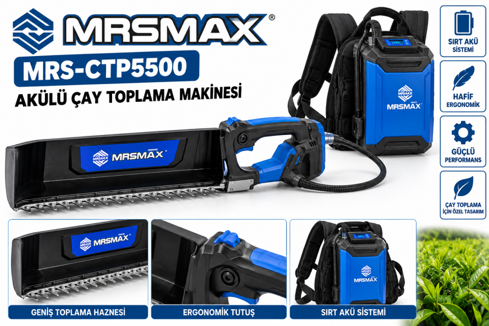 MRSMAX MRS-CTP5500 Sırt Akülü Çay Toplama Makinesi