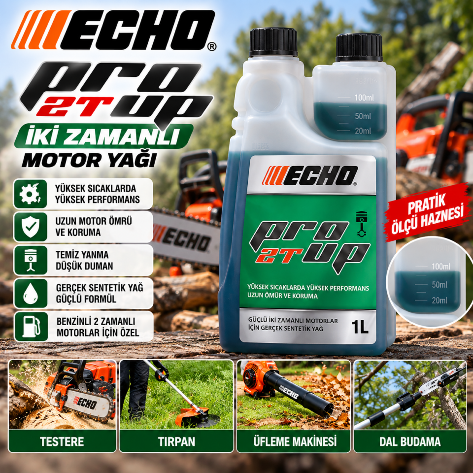 ECHO Pro Up 2T 1 Litre Ölçekli İki Zamanlı Motor Yağı