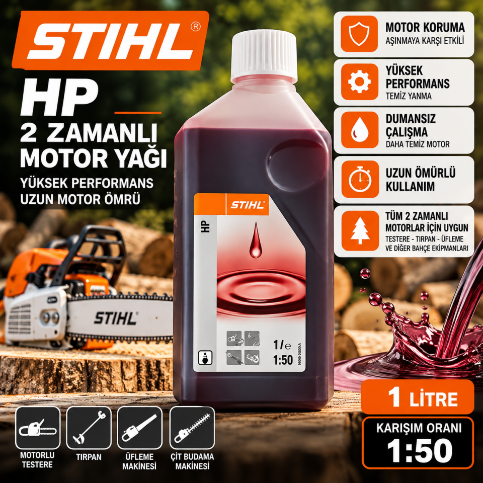 STIHL HP 1 Litre 2T Motor Yağı 1:50 Karışım