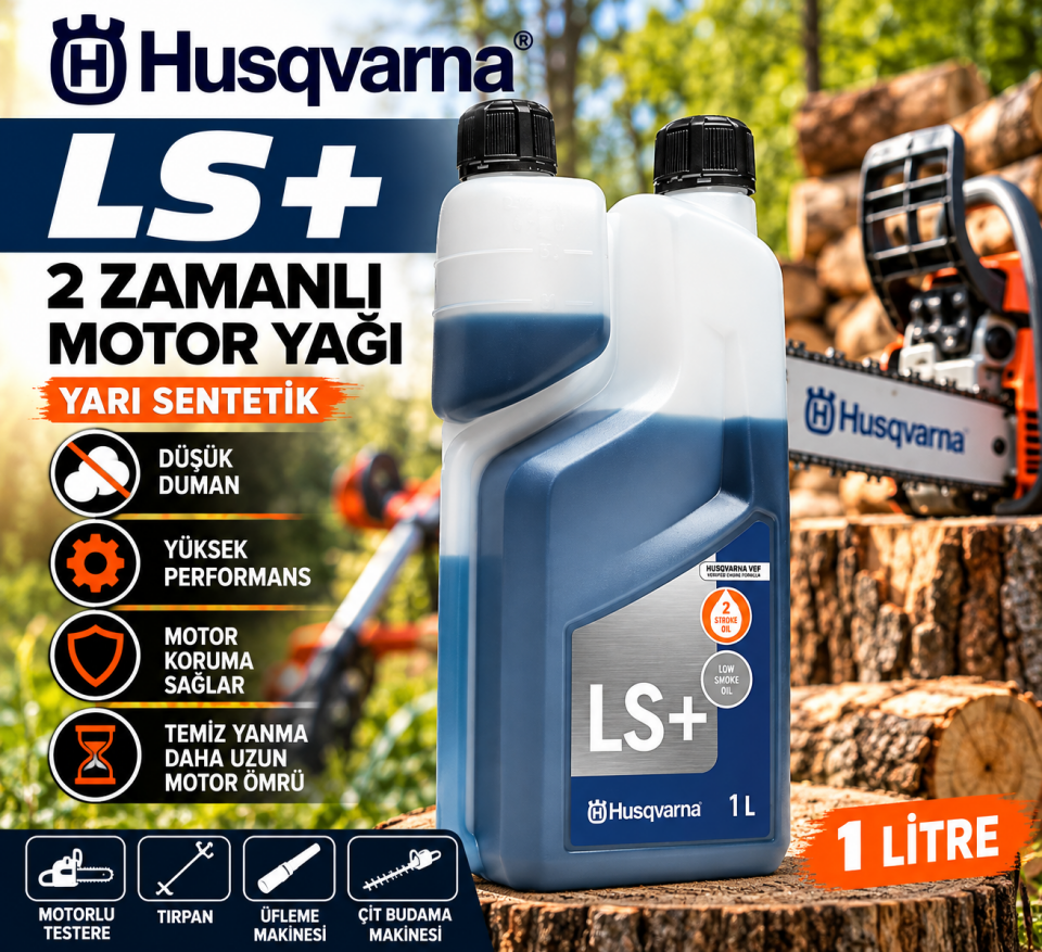 Husqvarna LS+ 1 Litre Yarı Sentetik 2T Motor Yağı
