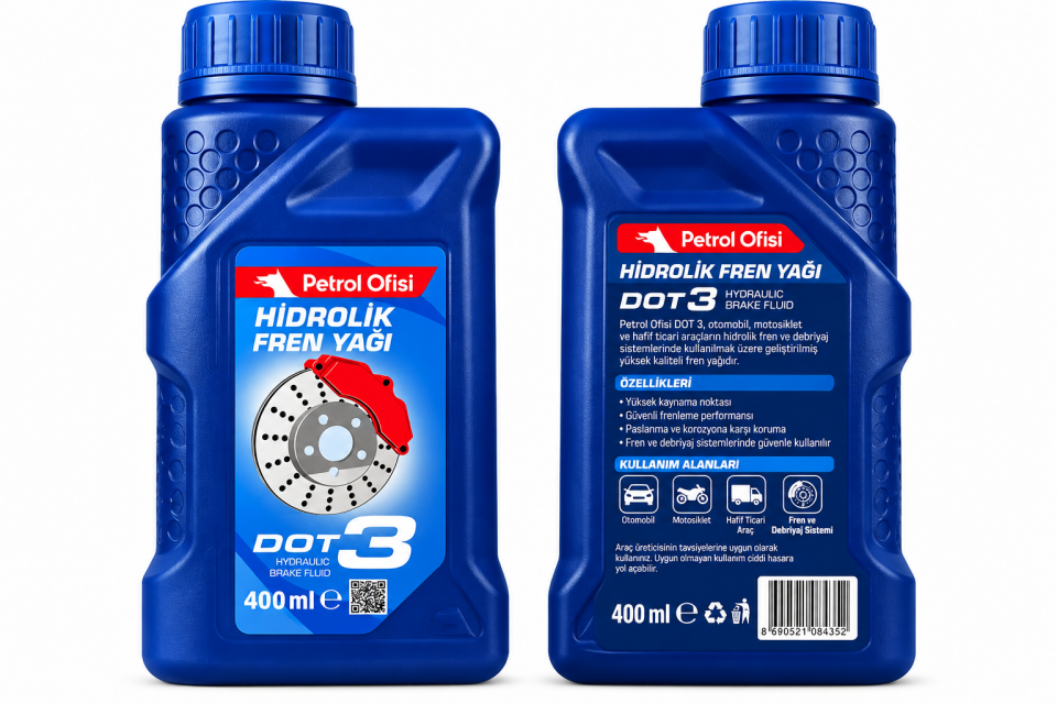 Petrol Ofisi DOT 3 Fren Hidrolik Yağı 400 ML