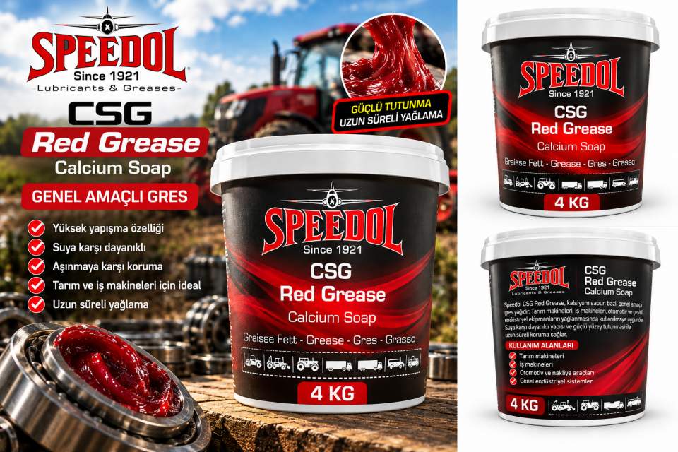 Speedol CSG Red Grease 4 KG Kırmızı Gres Yağı