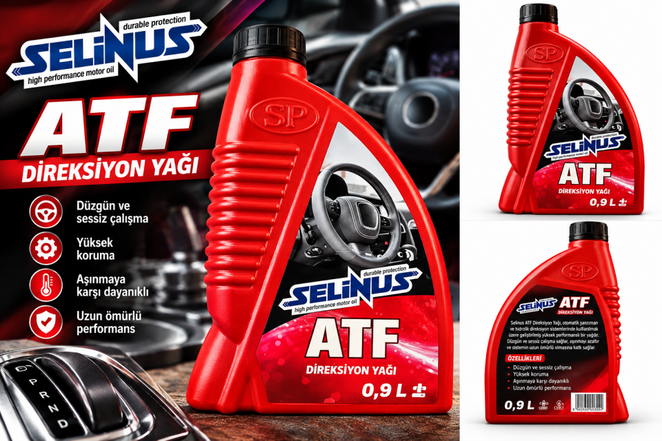 Selinus ATF Direksiyon Yağı 900 ML Hidrolik Yağ