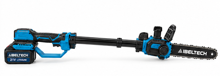 İbeltech BSDJ-16 21V Akülü Zincirli Testere 30 cm Pala – Çift Akülü, Uzatılabilir Gövde