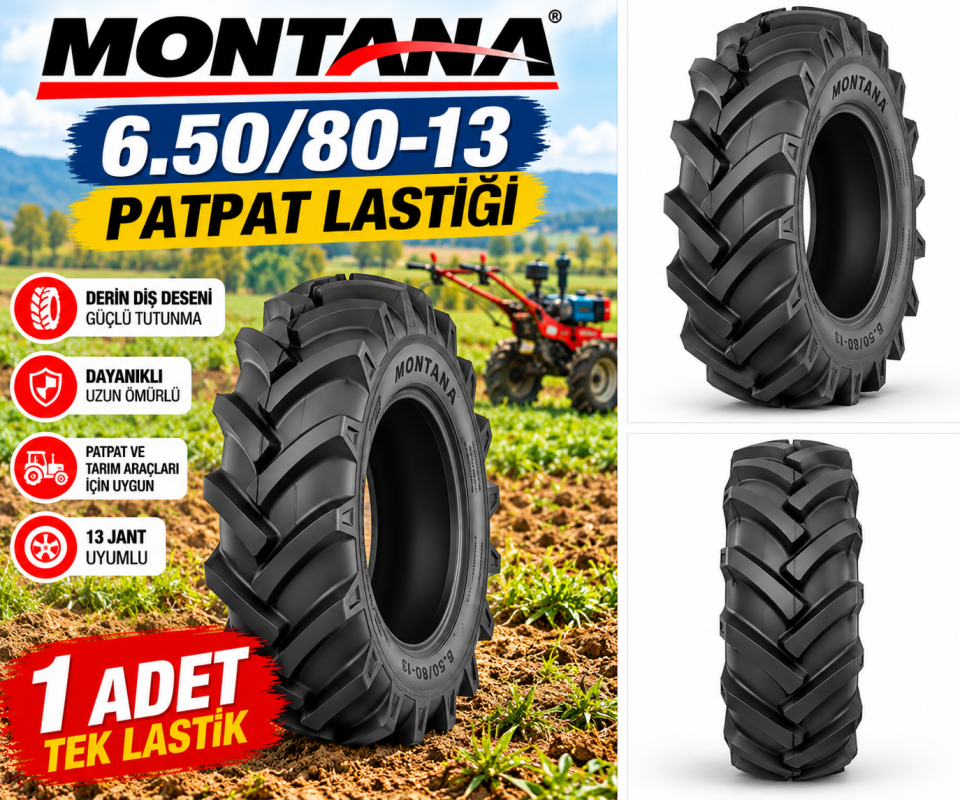Montana 6.50/80-13 Patpat Lastiği 1 Adet