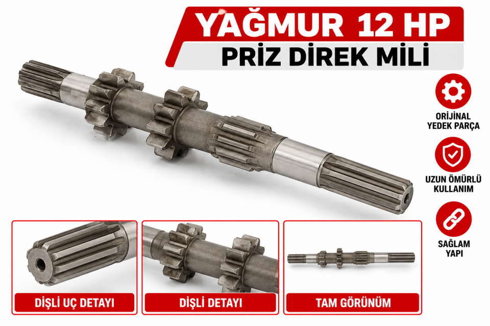 Yağmur 12 HP Priz Direk Mili YM55011800