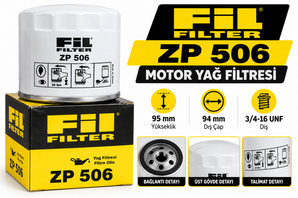 FIL FILTER ZP 506 Motor Yağ Filtresi