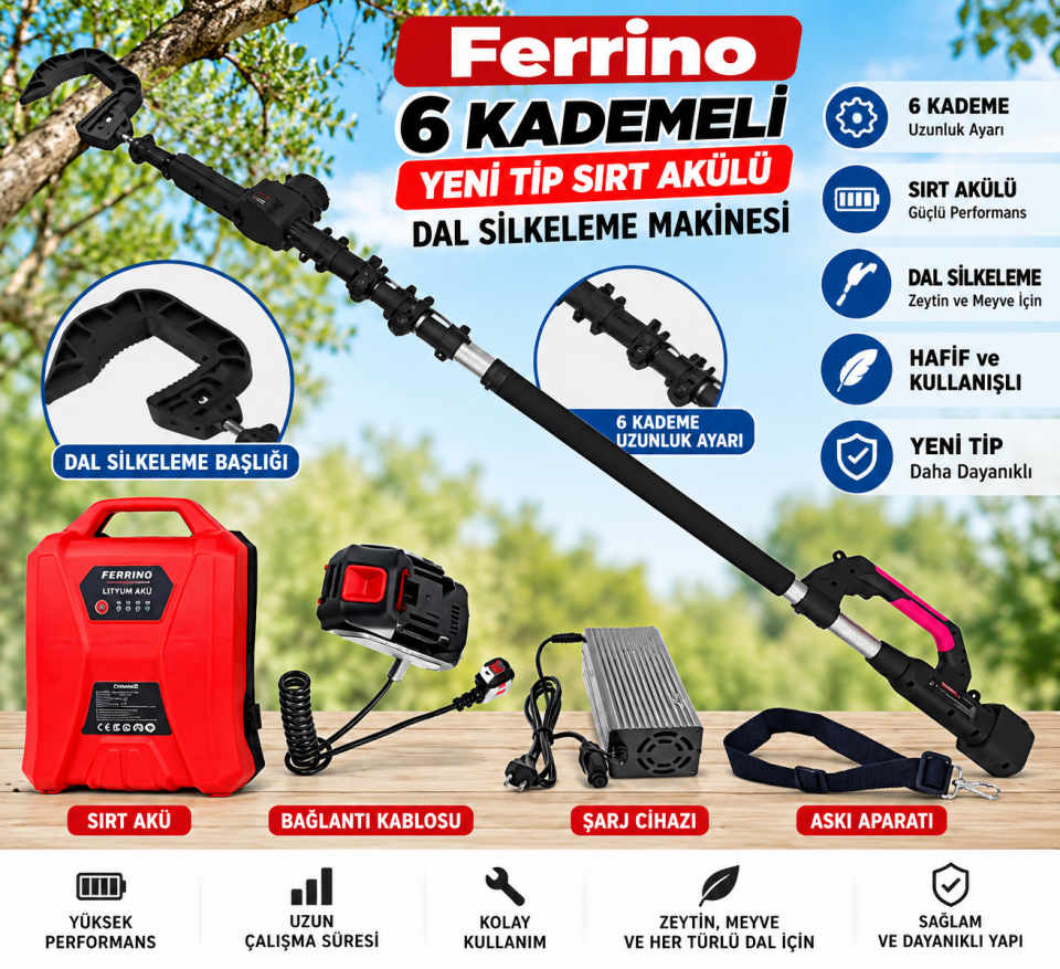 Ferrino Dal Silkeleme 6 Kademeli Sırt Akülü Makine