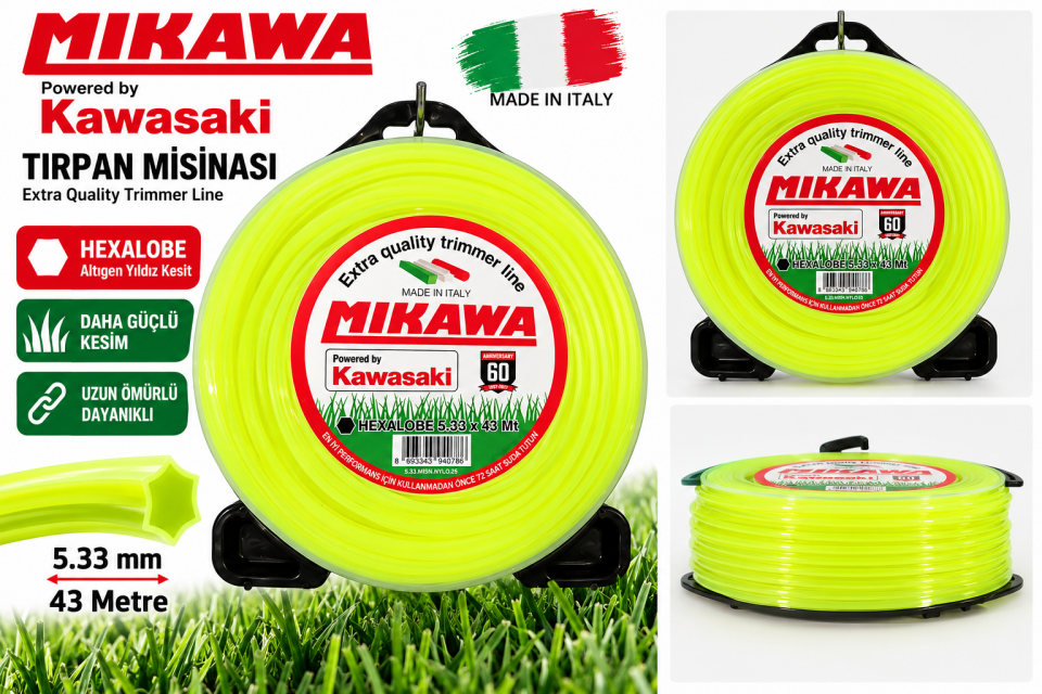 Mikawa Kawasaki Tırpan Misinası 3.3 mm 43 Metre
