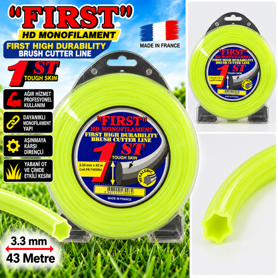 First 1ST Tırpan Misinası 3.3 mm 43 Metre Hexalobic