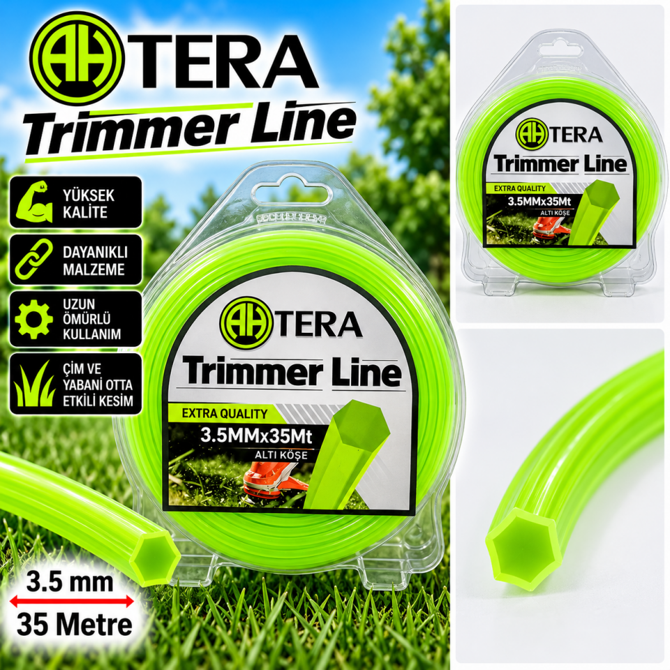 TERA Tırpan Misinası 3.5 mm 35 Metre Altı Köşe
